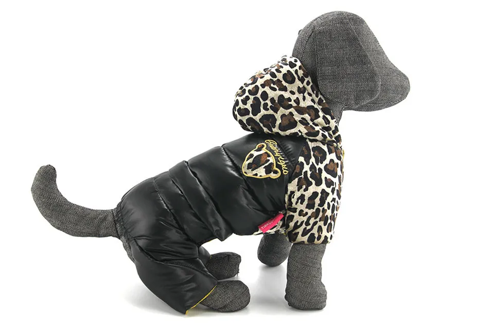 PETASIA Leopard Print Winter Dog Clothes 313