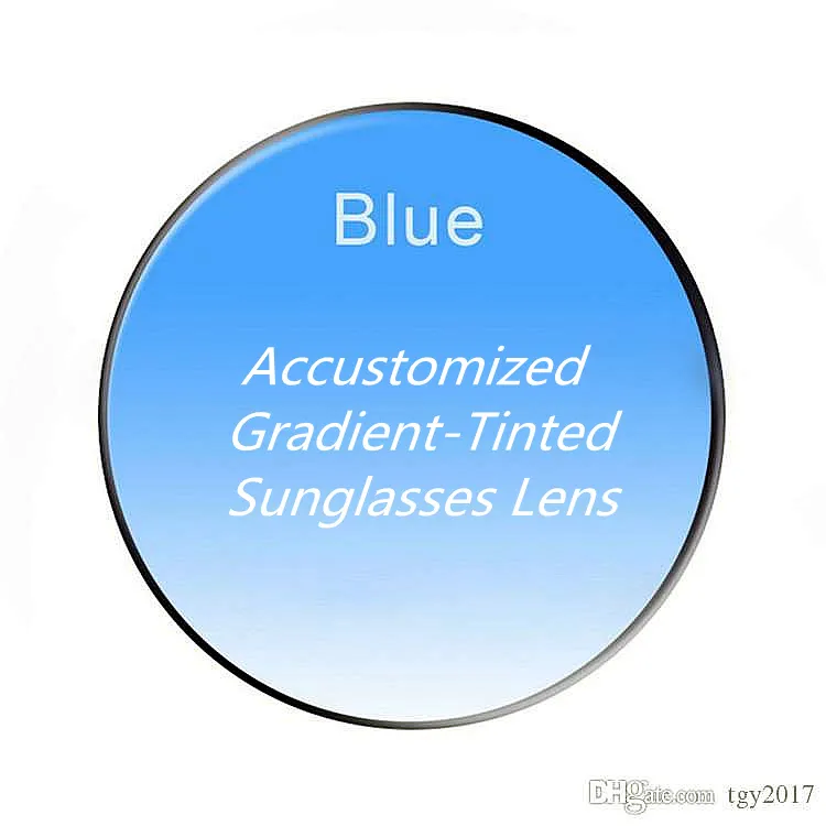 Accustomized Quality MR-8 gradient tinted glasses lenses UV400 HMC+EMI for optical frame sunglasses and tinted prescription glasses