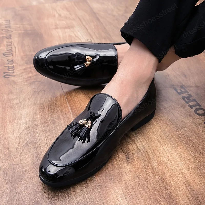 Sapatos de vestido masculinos mocassins deslizamento - sapatos Homem ao ar  livre moda mocassins luz de condução luz de condução sapatos homens