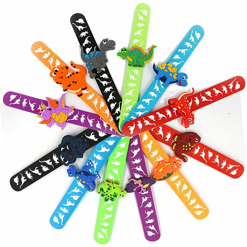 Armband pvc kinderen multicolor 3d dinosaurus siliconen armband veilig niet-giftige jongens meisjes magische accessoires speelgoed 2022