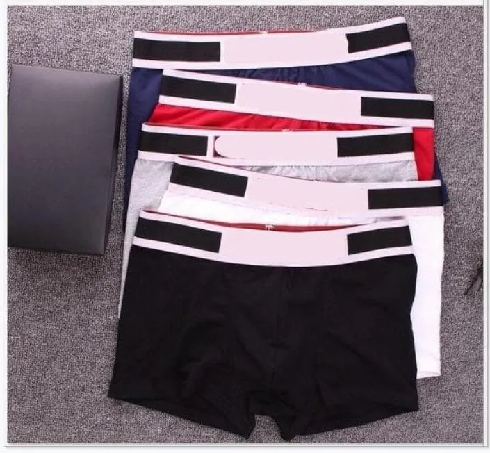 6 färger / lot mens designer boxare märken underbyxor sexiga klassiska mens boxer casual shorts underkläder andningsbara bomull underkläder