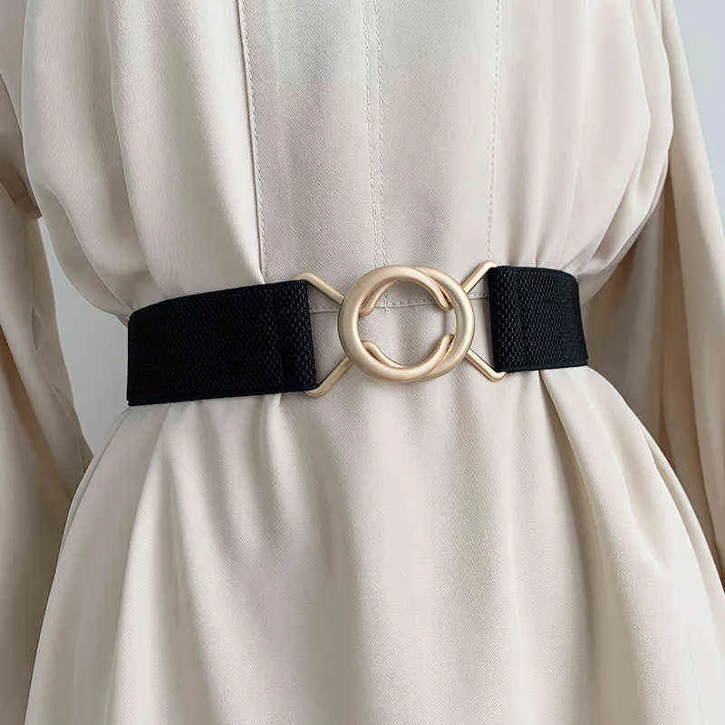 Tasarımcı Yeni Yüksek kaliteli kemerler Kadınlar için Elastik Kemer Eşleşen Ceket Etek Moda Dekorasyon Tüm Maç Elastik Kuşak G220301
