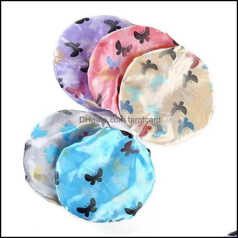 Double Waterproof Shower Cap Kitchen Makeup Hood Shampoo Bath Thickening Fine Workmanship Solid Color Stylish Beautiful Colorful