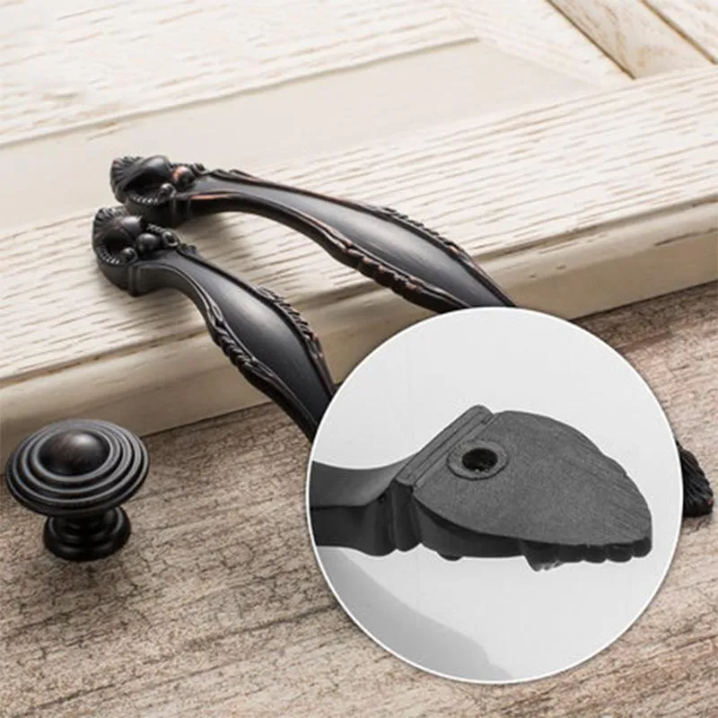 2022 new 2pcs Antique Furniture Cabinets Handle and Knob American Style Knobs Drawer Puller Door Handles Cabinet Pull