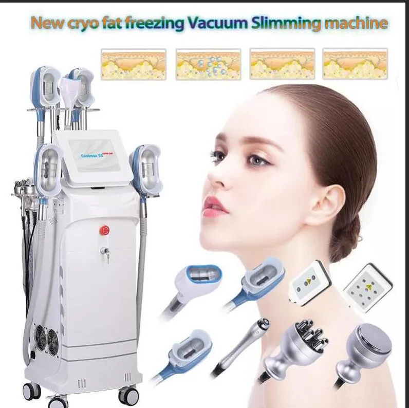 2022 New Arrival 360 Cryolipolysis Cavitation RF Slimming Machine With 5 cryo Handles Body Weight Loss+ Cavitation+ RF+lipolaser removal beauty Equipment