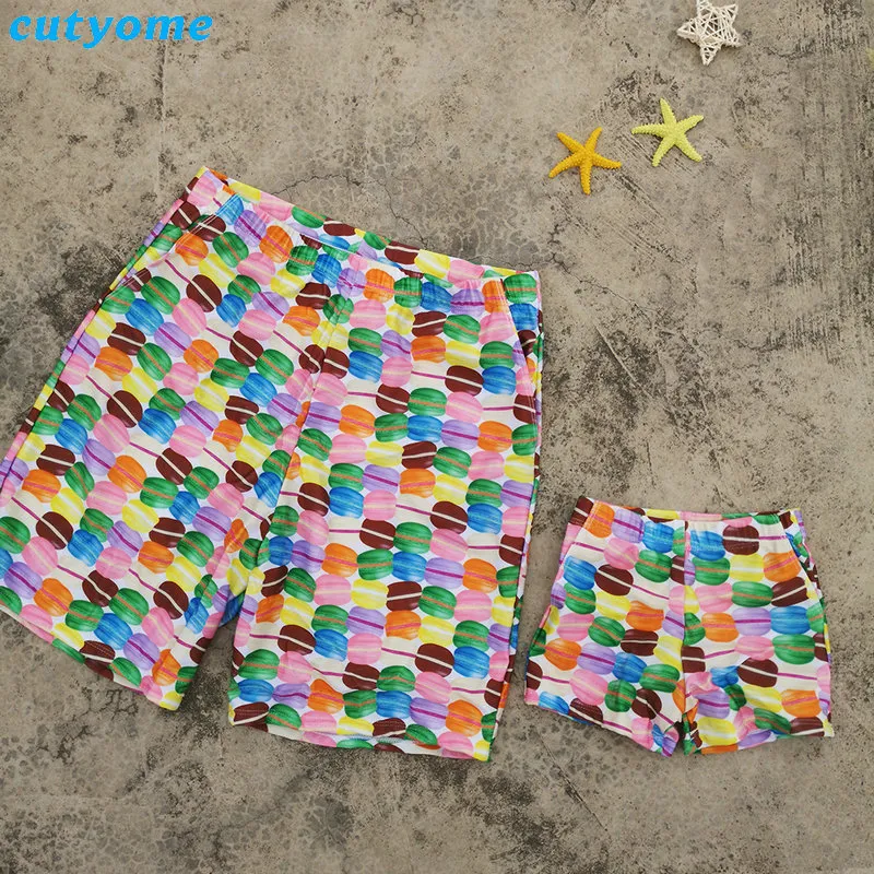 Mother Daughter Father Son Swimwear 2019 Summer Hamburger Printed Family Look Matching Bikini Bathing Bach Swimsuit Parent Child (13)