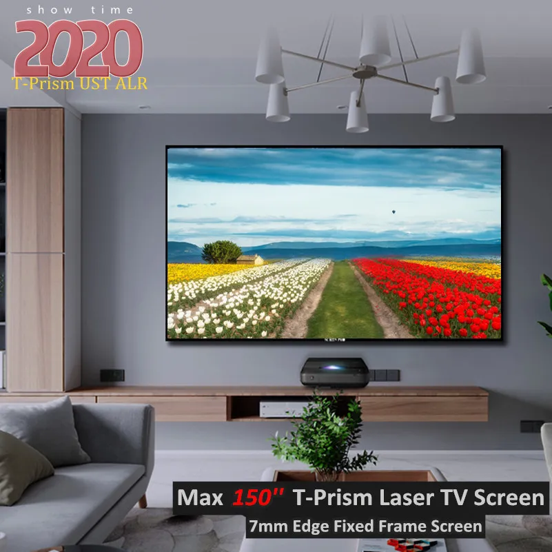 أحدث شاشة بإطار ثابت بشاشة عرض ALR مقاس 150 بوصة لجهاز Optoma P1 Wemax A300 Fengmi 4K Pro Xiaomi S1 UST