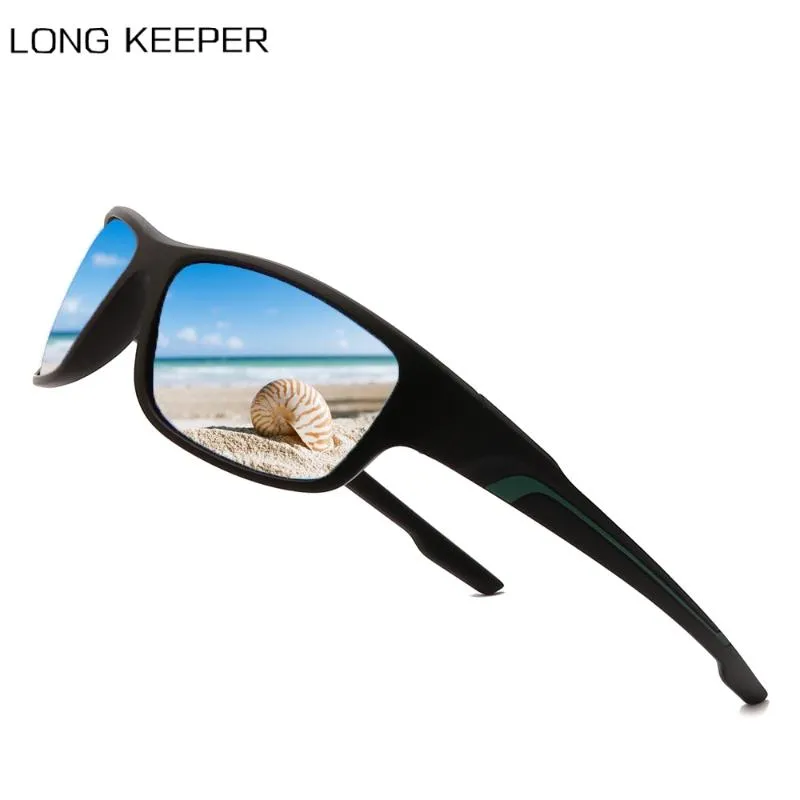 Longokeeper 2020 polariserade solglasögon män utomhus körning nyanser manlig solglasögon vintage svart ram sport eyewear UV400