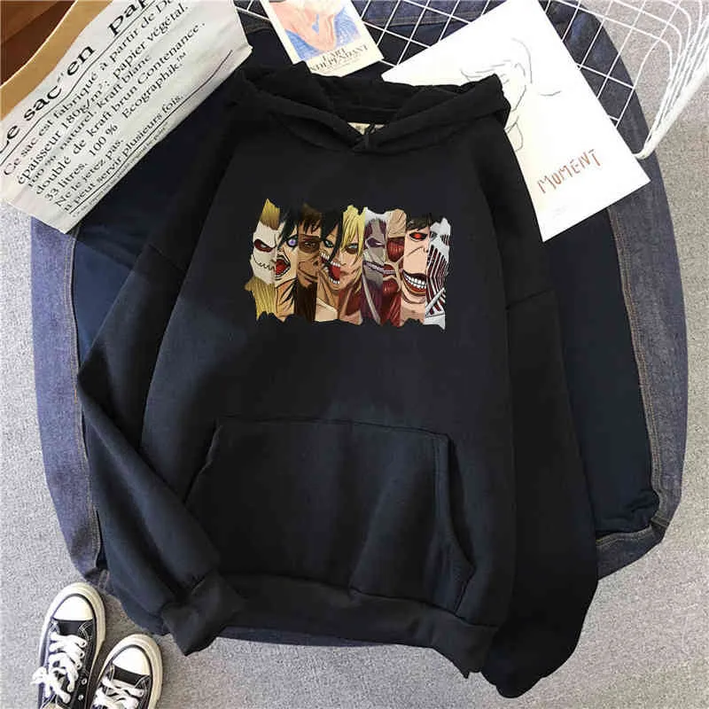 Anime Hooded Sweatshirt: Attack On Titan Print, Oversized Fleece Hoodie for  Men Shop Now!