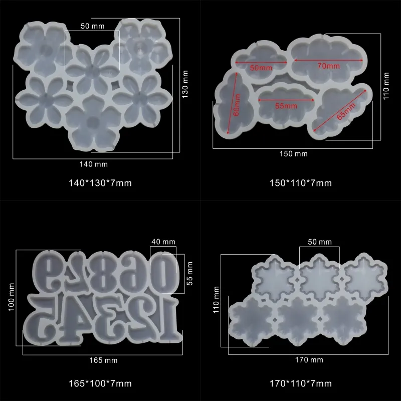 Lollipop Epoxy Mould Bakeware Chocolate Candy Cake Moulds Star Round Heart Mold Fondant Cake Decorating