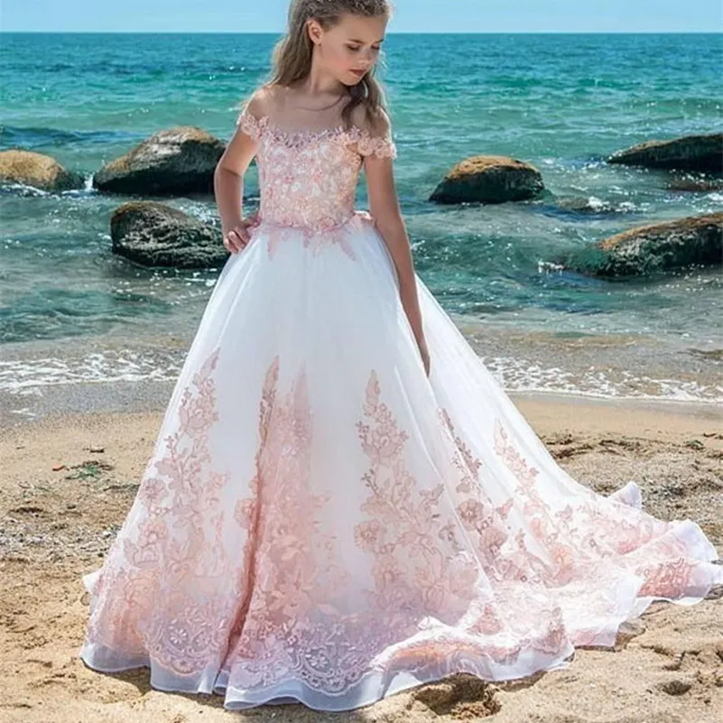 Aline lace flower girl dresses hotsell
