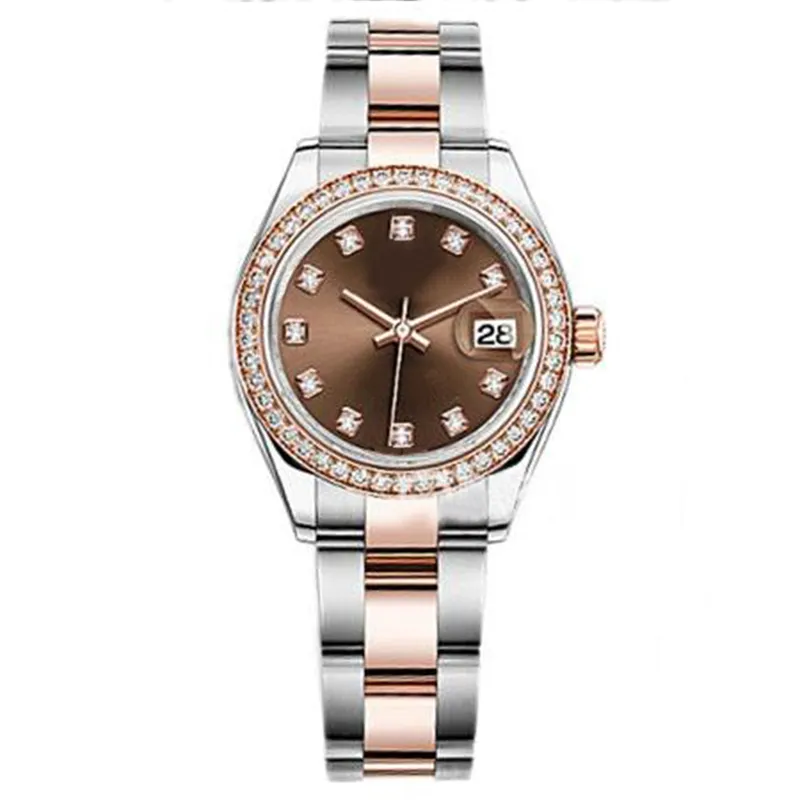 31mm Diamond Womens Watches Ladies Rolejes Watch Sapphire 18K Rose Gold Movement Automatic Movement Bracelet Steel Lady Masters Wristwatch