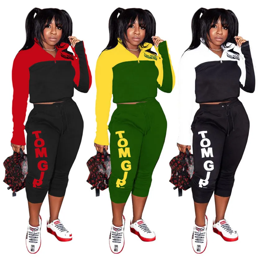 Plus Größe 2XL Herbst Winter Frauen Designer Trainingsanzüge Pullover Hoodies + Hosen zweiteiliges Set lässig getäfelte Trainingsanzüge Outdoor Jogger Anzug 4103