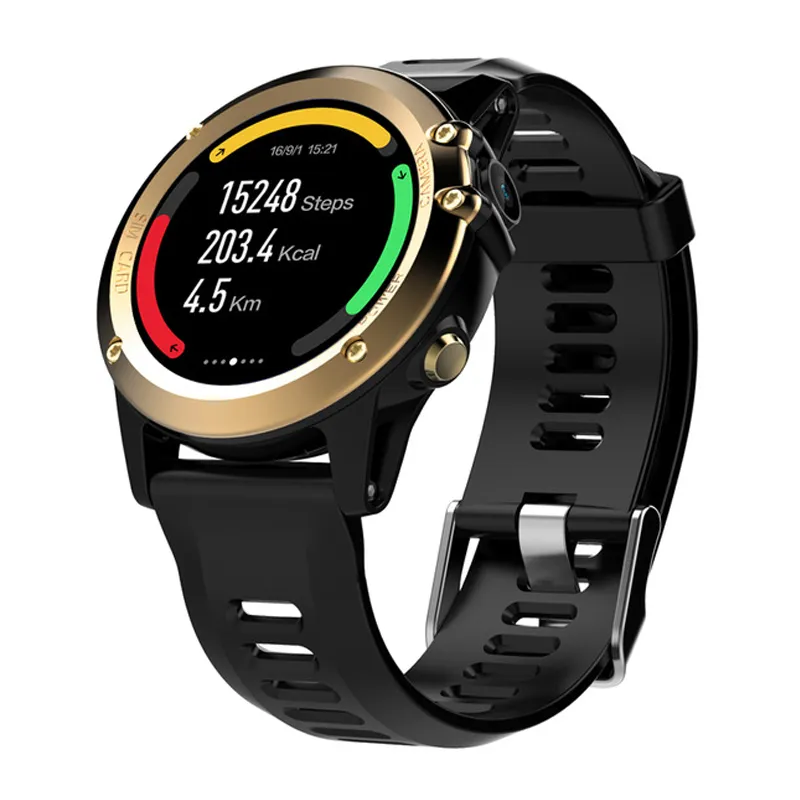 GPS Smart Watch BT4.0 WiFi Smart Armband IP68 Vattentät 1,39 "OLED MTK6572 3G LTE SIM Användbara enheter Smart Armbandsur för iPhone Android