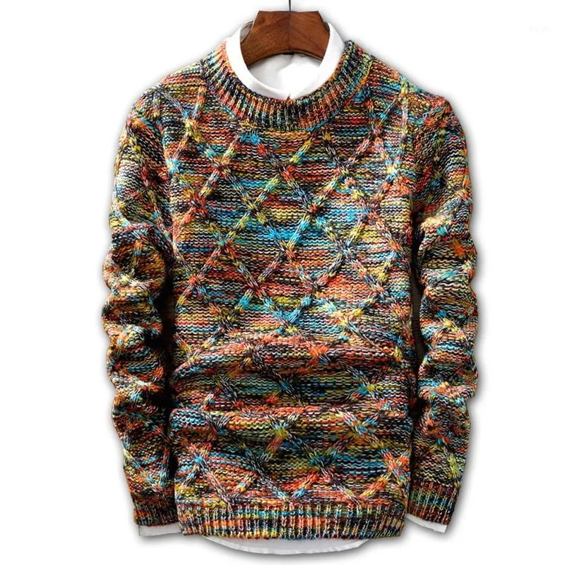 Tröja män 2018 varumärke mode pullover tröja manlig o-nacke stripe slim passform stickning mens tröjor man pullover män xxl1