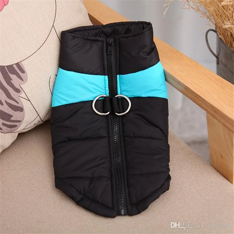 Autumn Winter Dog Warm Waistcoat Pet Dog Vests Coats with Leashes Rings Pet Dog Clothes Drop Ship 360051