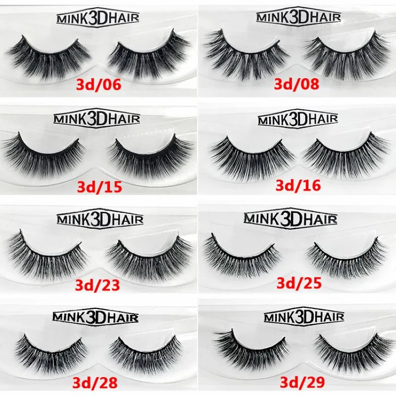 Factory Direct DHL Livraison Gratuite Nouvelle arrivée 3D Mink Cils Sexy Full Soft Naturel Long Faux Cils Faux Cils à la main!