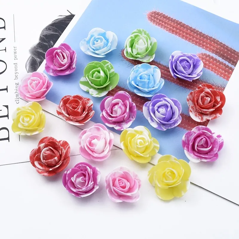 500/1000 pcs multicolore PE roses mariage fleurs décoratives décorations de Noël pour la maison accessoires de mariée fleurs artificielles Y201020