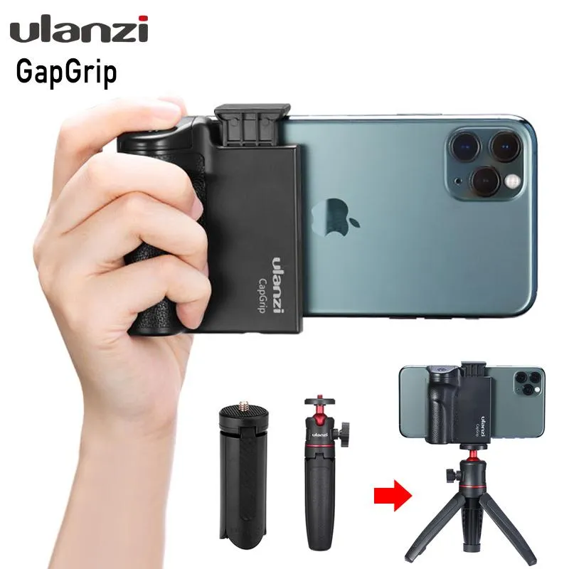 Ulanzi Capgrip Wireless Bluetooth Smartphone 1/4 Schraube Selfie Griff Grip Telefon Stablizer Adapterhalter Stativhalterung