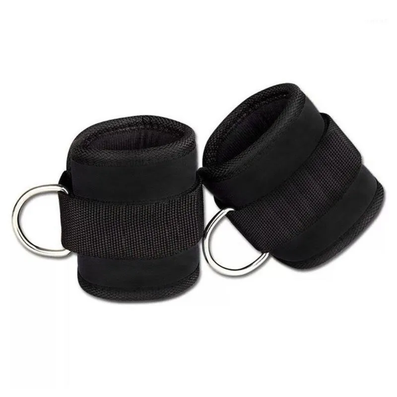 Supporto per caviglia 1 cinturino con fibbia a doppio anello D Cinghie in neoprene per gamba del cavo Polsini esterni imbottiti Macchine per allenamento fitness K5Z61