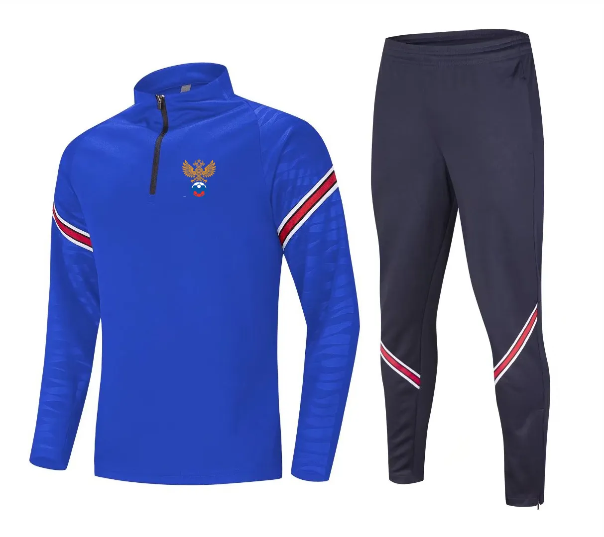Rosja męska sporta sportowy półalift bluza z długimi rękawem na świeżym powietrzu Sport Sports Training Suit Size M-4xl