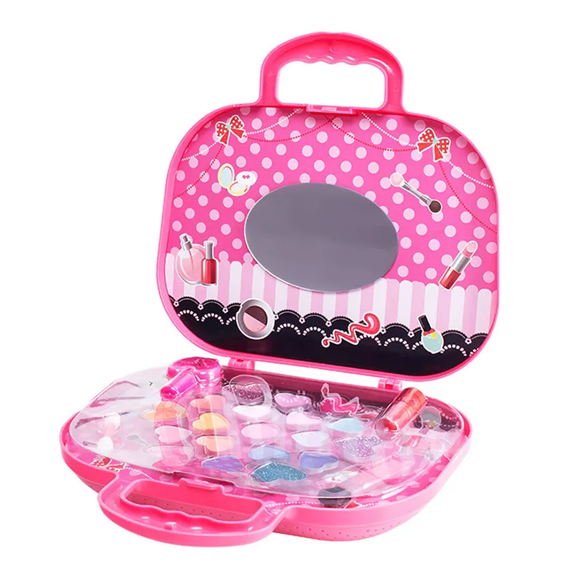 Children's Makeup Cosmetics Playing Box Princess Makeup Girl Toys Play Set  Lipstick Eye Shadow Safety Nontoxic Toys Kit For Kids