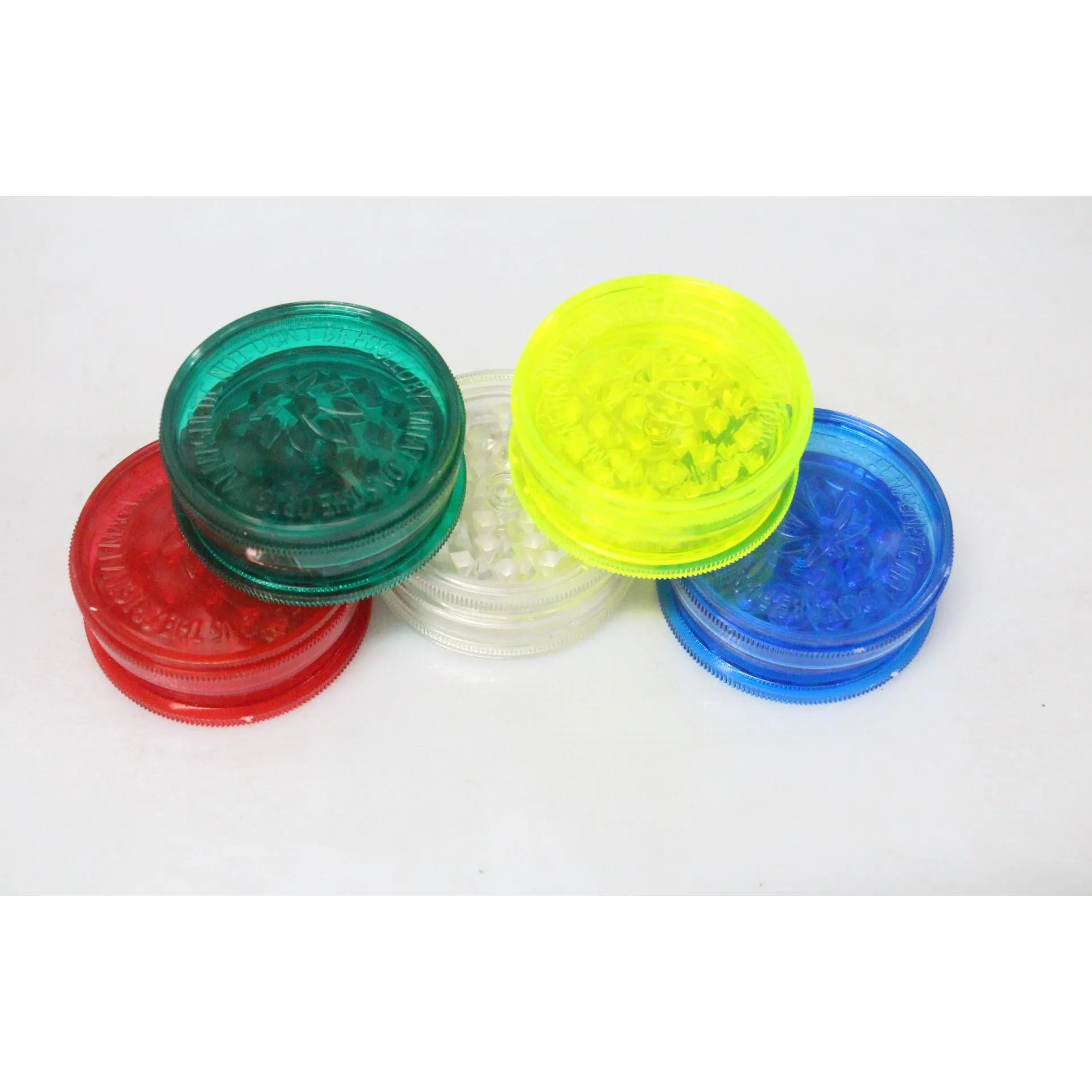 40mm/60mm tobacco grinder 2-layer plastic herb grinder smoke detectors pope smoking pipes acrylic smoke pipes grinders