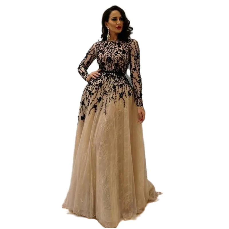 black and beige lace long dress Jamila Lace High Neck Maxi Dress | Black | Dresses main image 1