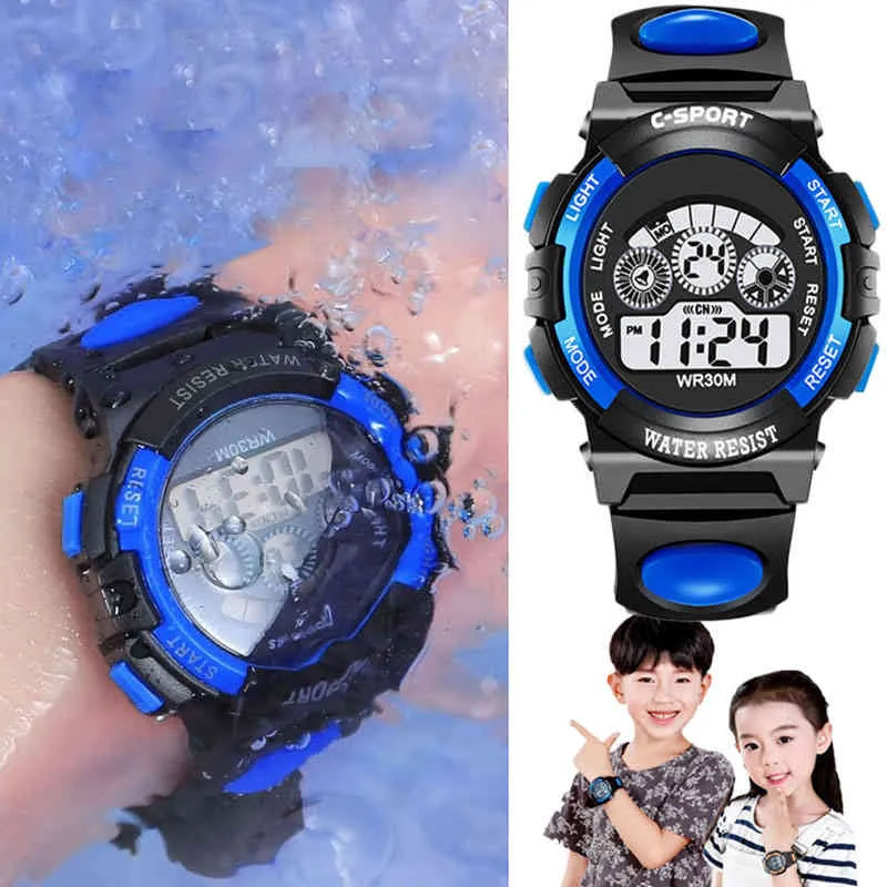 Luminous Waterproof Watches for Children Students Dial Electronic Multi-function Wrist Boys and Girls