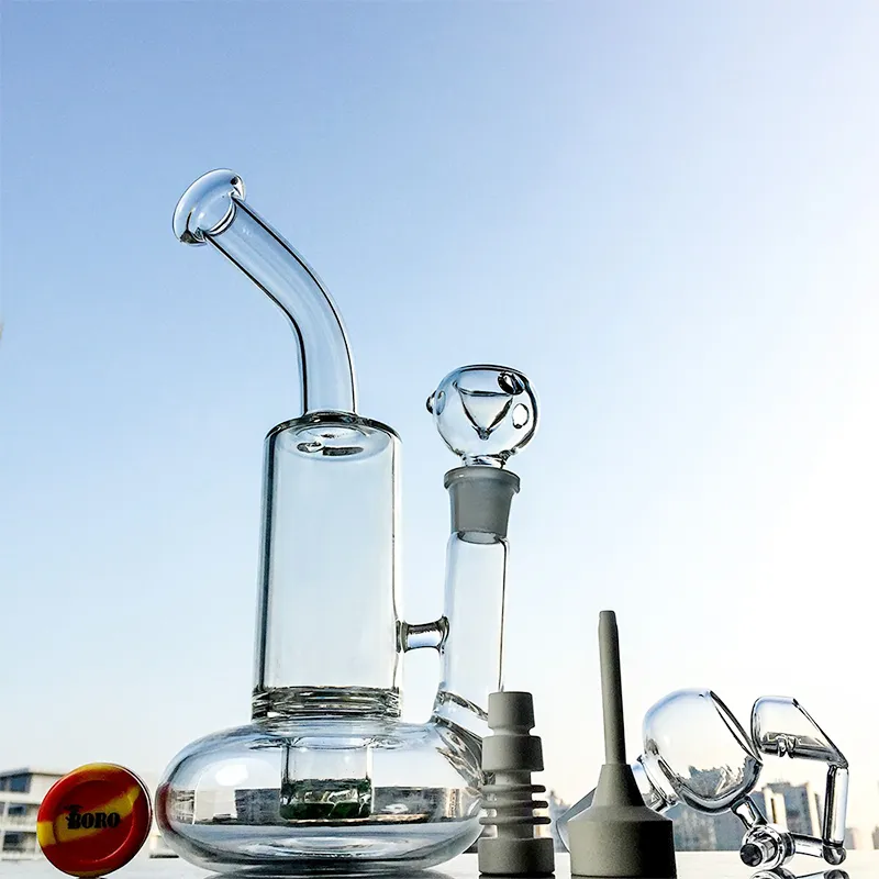 Water Glass Bong Tornado Perc Oil Dab Rigs Green Perc With Ceramic Domeless Nail Carb Cap 18mm Female Joint With Bowl Water Pipes WP146