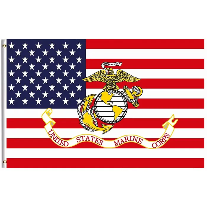 Patriottische USMC verjaardag Militaire VS Amerikaanse vlaggen, 80% bloeding digitaal printen, outdoor indoor gebruik, drop verzending
