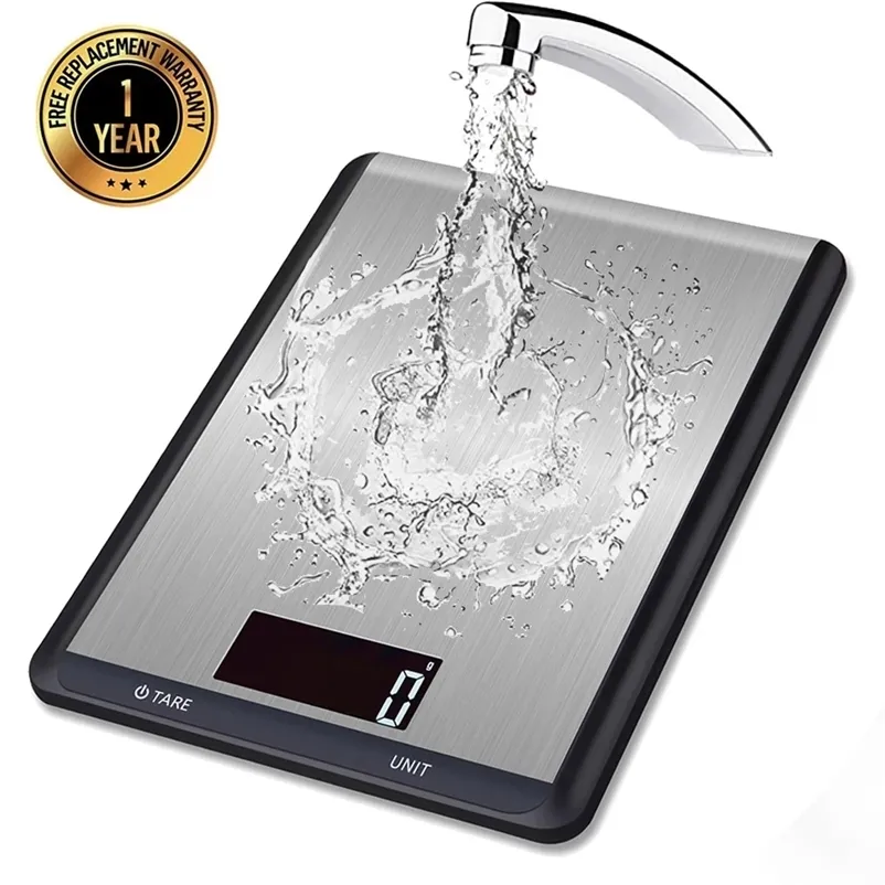 Bilancia elettronica da cucina digitale da 10 kg, strumento di misurazione del peso multifunzione in acciaio inossidabile, bilancia elettronica LCD Gram 201118