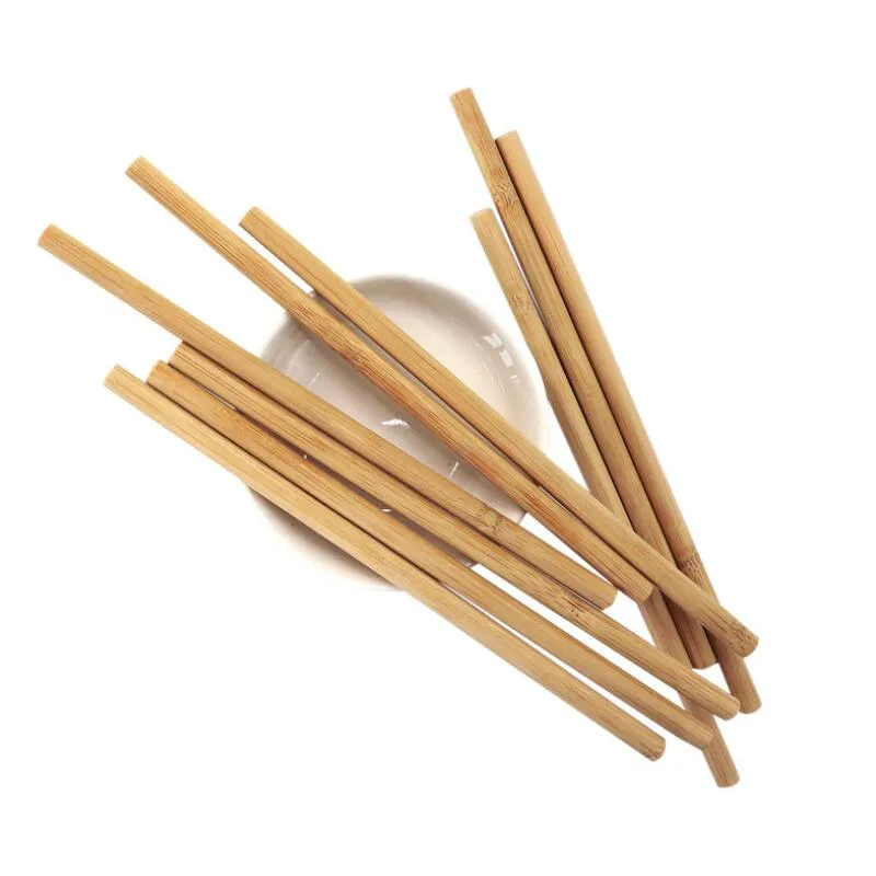 Amazon hot Selling 2020 Wholesale nature ecofriendly Bamboo Straws Drinking Bamboo Straw Kitchen Bar Tool LX3893