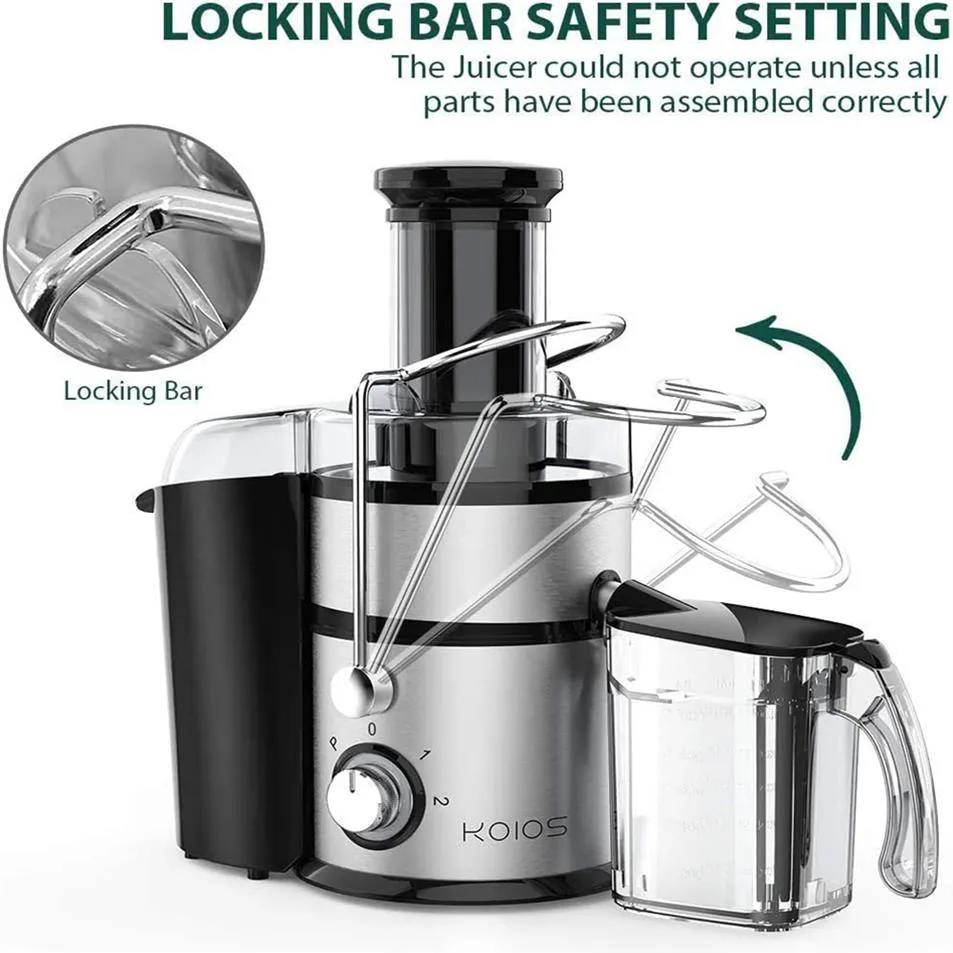 US Stock KOIOS Centrifugal Juicer Machines Juice Extractor With