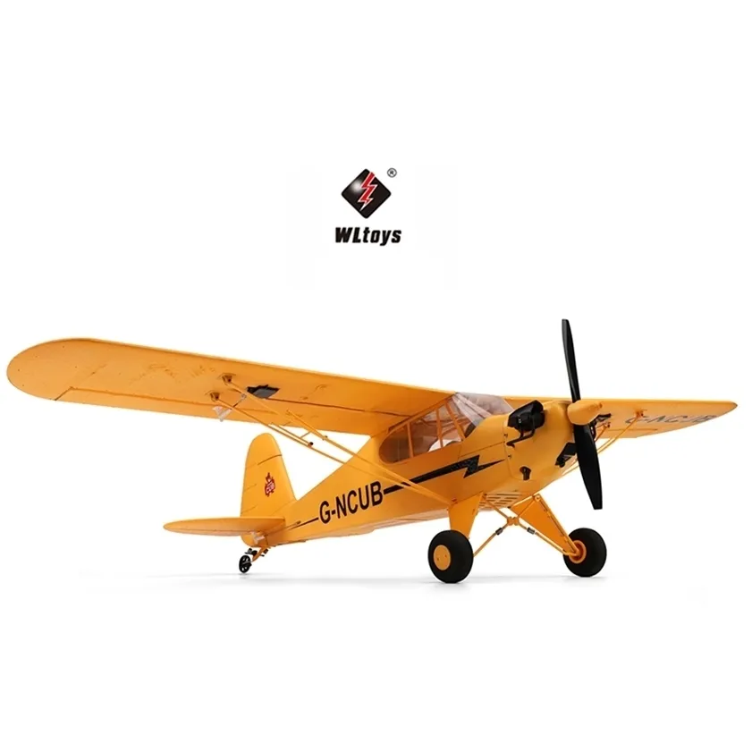 オリジナルWLTOYS A160 J3 RC飛行機RTF EPPブラシレスモーターフォームプレーン3D/6Gシステム650mmウィングスパンキット220216