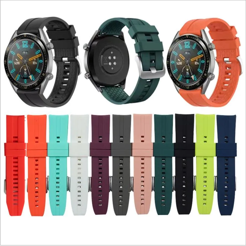 Replaceable Watchbands for HUAWEI WATCH GT 2 46mm/GT Active 46mm/HONOR Magic Silicone Strap Band GT2 Official style Bracelet