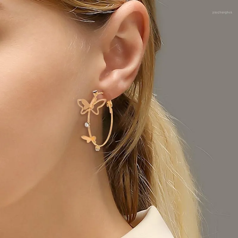 Ohrstecker Kristall Schmetterling undefiniert Ohrring Set Trend gemischte Kreis Ohrringe für Frauen kleine Piercing Boho Schmuck