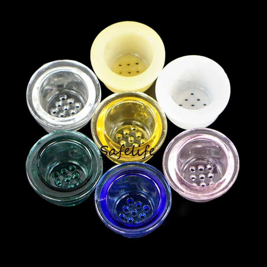 Smoking pipe screen Glass tobacco bowl Ccreen Silicone Smoking Pipes Dry  Herb Smoking Glass Bowls Screens with 9 Honeycomb Holes