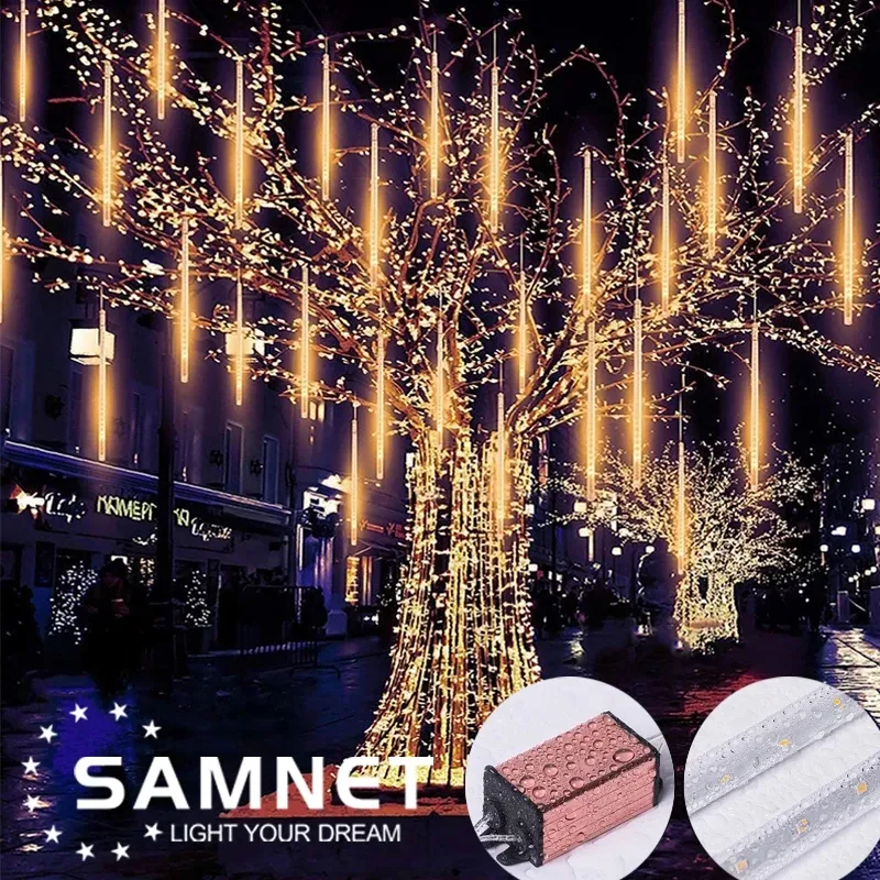 LED Meteor Shower Rain Tubes 50CM Christmas Strings And Things For Wedding And Garden Decoration From Jyzg 7.91 DHgate.Com