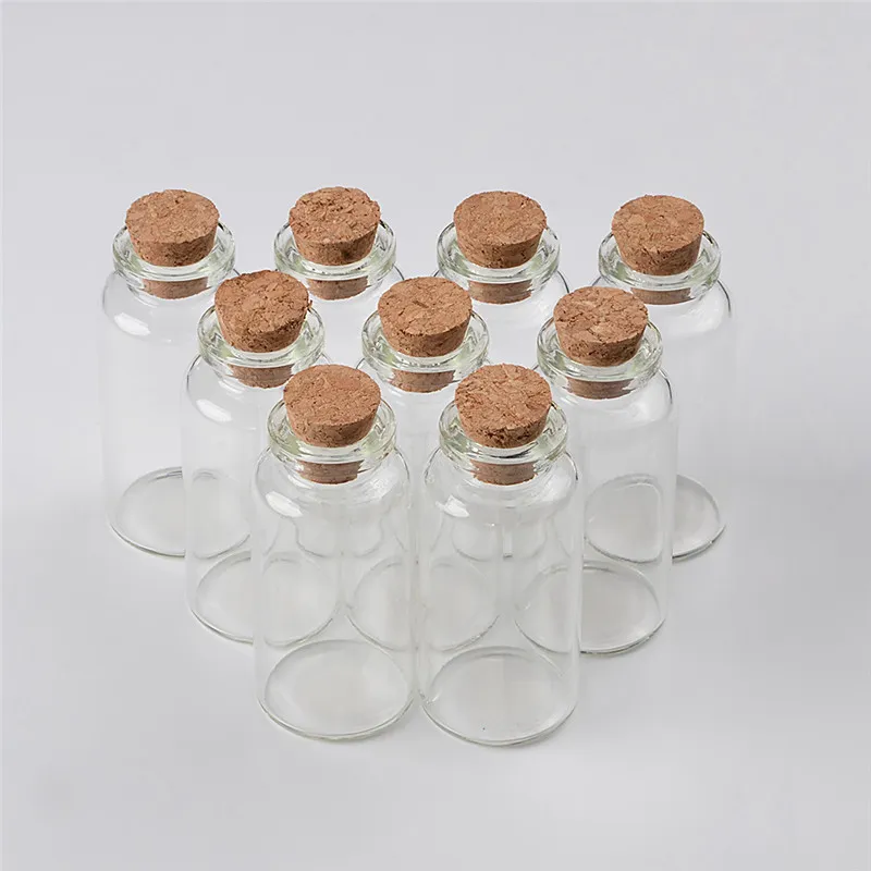 20ml Glass Bottles With Cork Small Transparent Mini Empty Glass Vials Jars