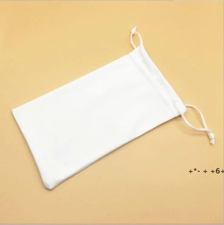 Sublimation Glasses Cloth Bags Portable Drawstring Eyeglasses Pouch Soft Delicate Eyewear Accessories Custom Logo RRE12685