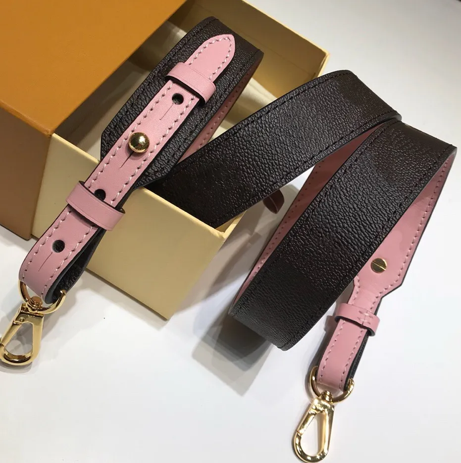 Famous designer brand new Genuine Leather women handbag wide shoulder long strap bandouliere crossbody bag adjustable belt with box