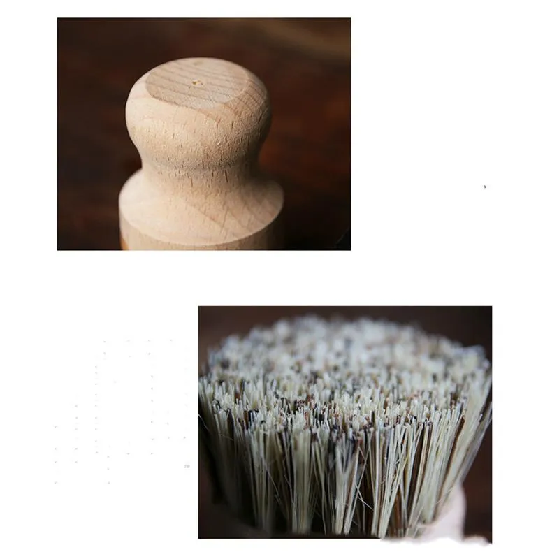 Palm Pot Wash Brush Wooden Round Mini Dish Brush Natural Scrub Brush Durable Scrubber Short Handle Cleaning Dishes