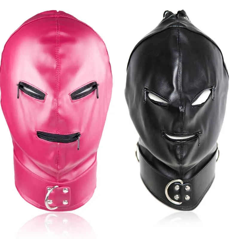 Nxy Sexe Adulte Jouet y Érotique En Cuir Masque Complet Bdsm pour Fétiche Femmes Couples Cosplay Costume 1225