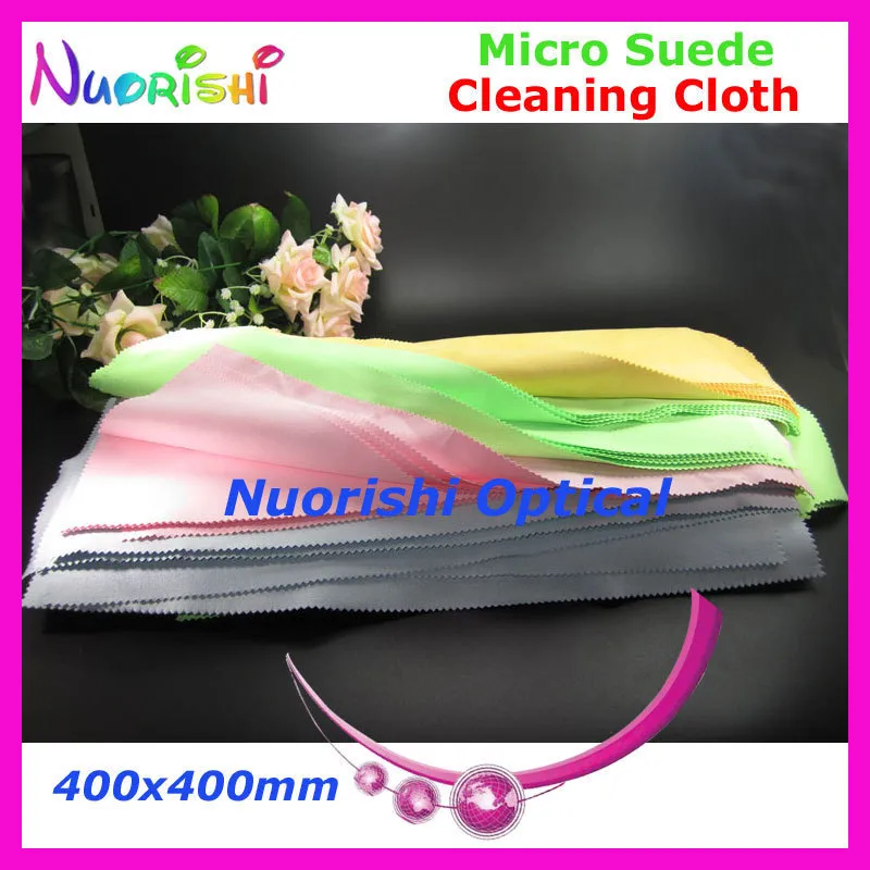 5pcs Big Size 400x400mm High Quality Micro Suede Glasses Jewelry Watch Cleaning Cloth can be water washed repeated use LC141 201021