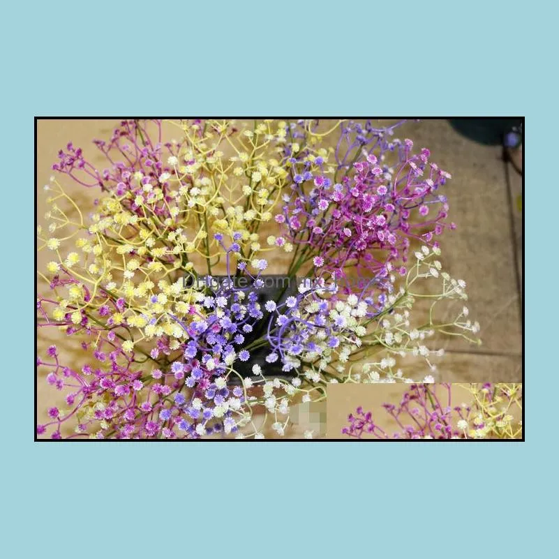 Gypsophila silk baby breath Artificial Fake Silk Flowers Plant Home Wedding Party Home Decoration Free Shipping