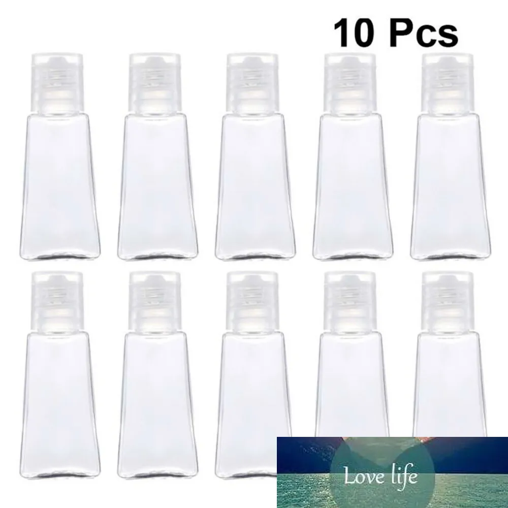 10 stks 30ml wegwerp lege hand sanitizer plastic navulbare fles cosmetische container transparante gel fles