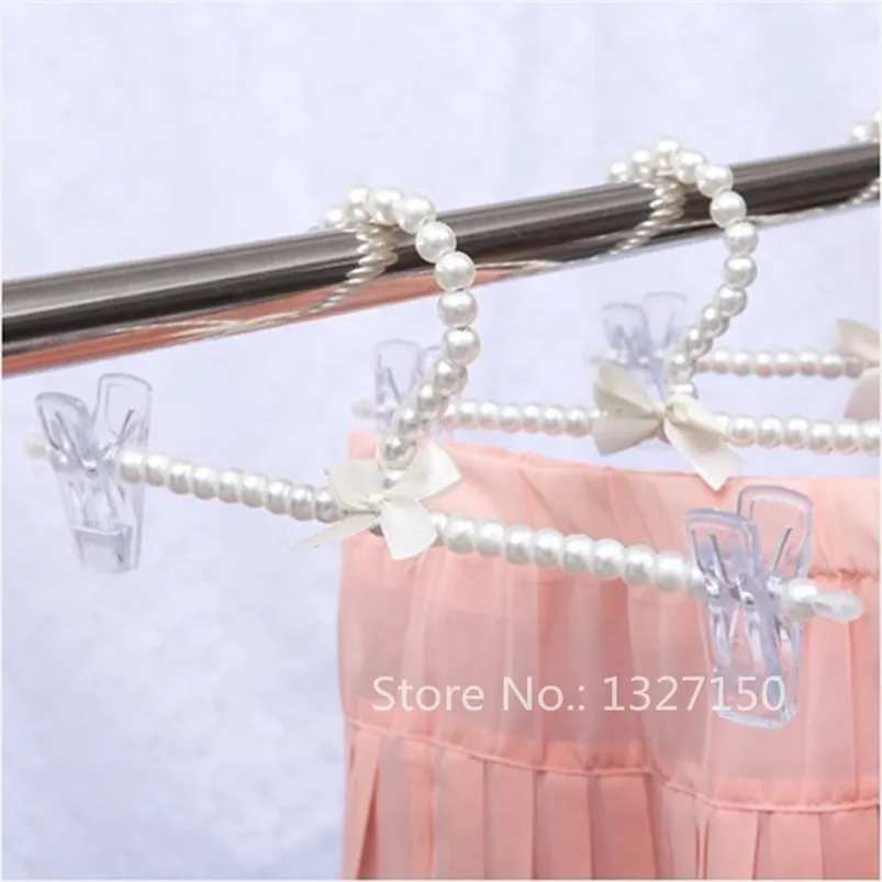 Plastikowe Pearl Bow Spodnie Spodnie Spódnicy Wieszaki Wieszaki Ubrania Moda Nowy Dla Dorosłych 201219