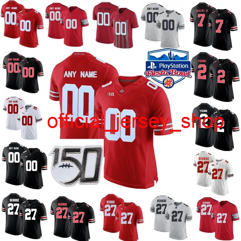 Ohio State Buckeyes College Football Jerseys Kids Youth Nick Bosa Jersey Mike Weber Jr. Garrett Wilson JK Dobbins Fuller Pedido personalizado