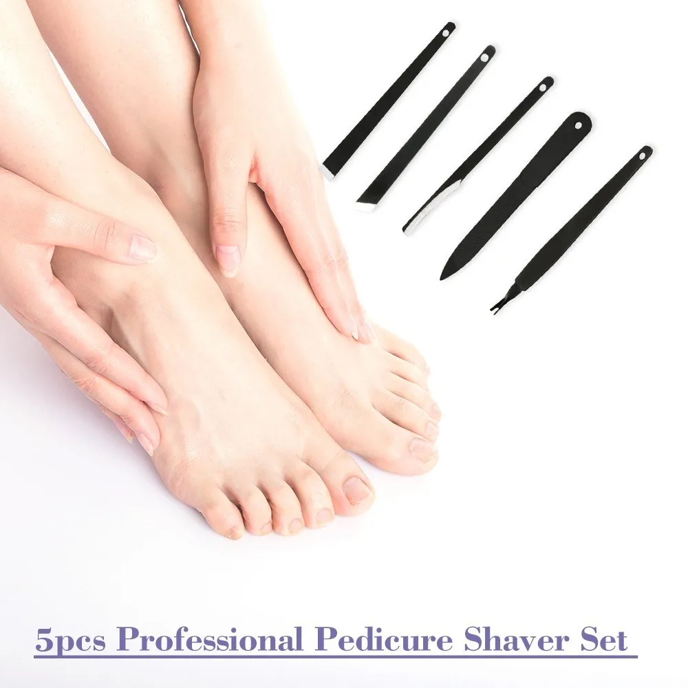 5pcs Toe Pedicure Knife Tools ENROWN CUTCLES Tools Dead Skin Removes de milho para o pé de unha Cuidado